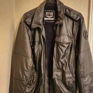 Jacket vinyl leather men